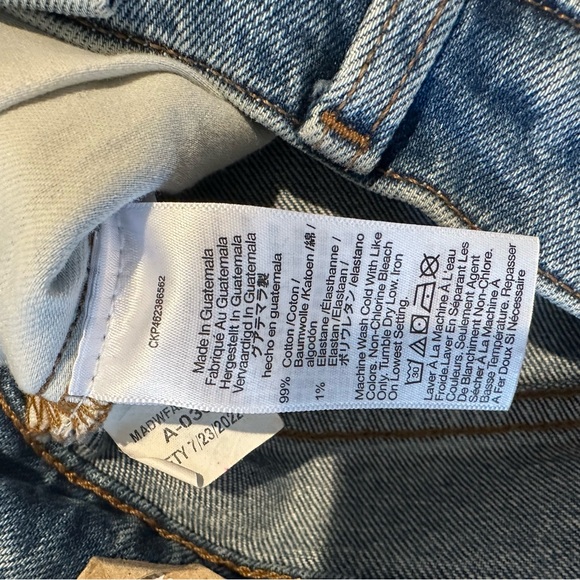 Madewell Perfect Vintage Straight Jean NWT 28 - Picture 5 of 6